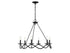 6-Light Chandelier in Matte Black