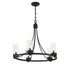 5-Light Chandelier in Matte Black