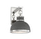 Corning 1-Light Wall Sconce in Gray with Polished Nickel Accents