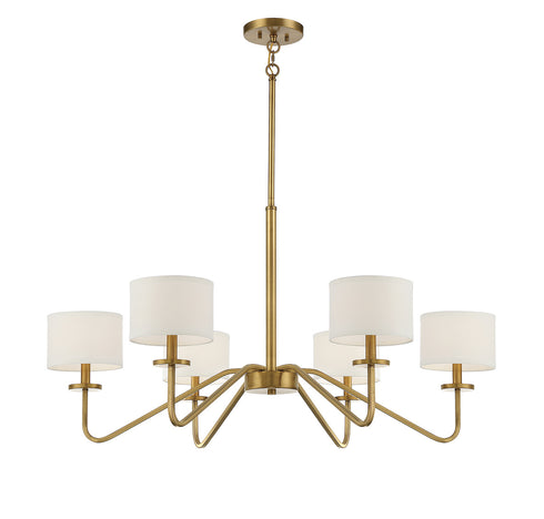 6-Light Chandelier in Matte Black
