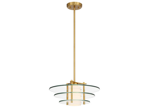 Newell 1-Light Pendant in Warm Brass