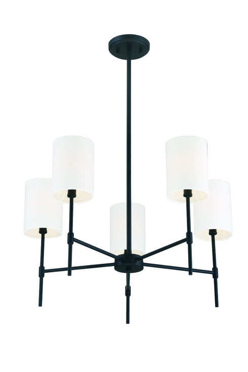 5-Light Chandelier in Bisque White