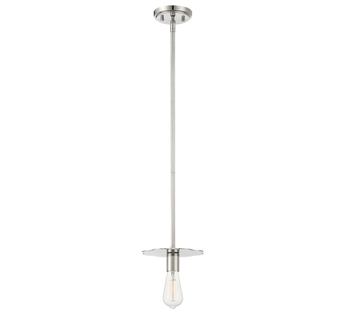 1-Light Mini Pendant in Polished Nickel