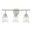 Fuller 3-Light Bathroom Vanity Light in Satin Nickel