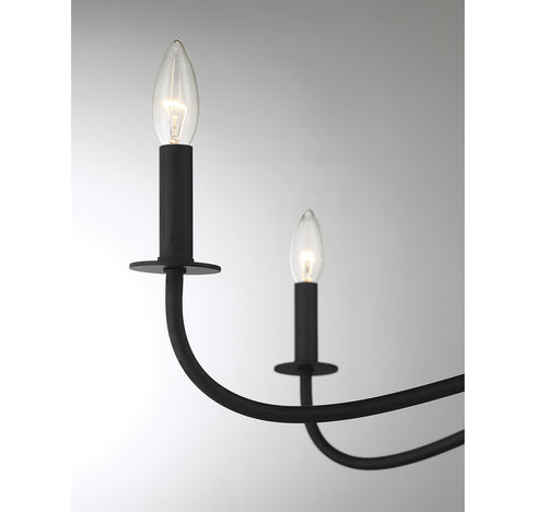 Jasmine 6-Light Chandelier in Matte Black
