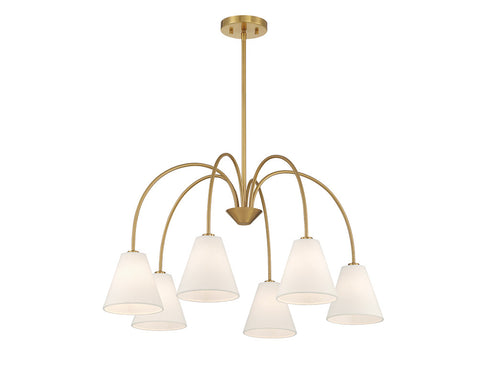 6-Light Chandelier in Matte Black