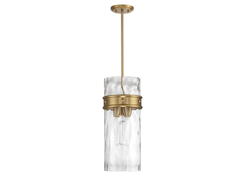 Ashton 3-Light Pendant in Warm Brass