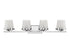 Klein 4-Light Bathroom Vanity Light in Matte Black