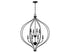 Orchid 8-Light Pendant in Matte Black