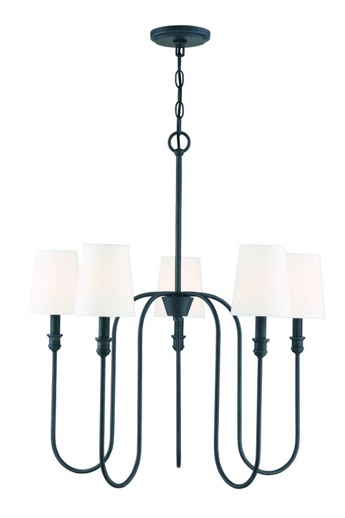 5-Light Chandelier in Aged Iron