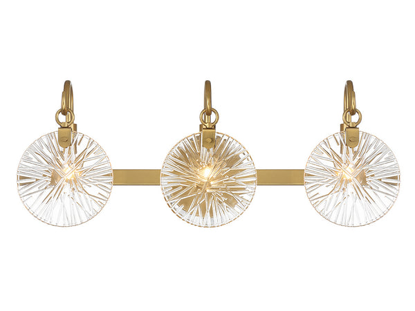 Addison 3-Light Bathroom Vanity Light in Warm Brass