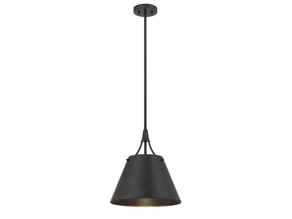 Willis 1-Light Pendant in Matte Black