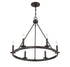 6-Light Chandelier in Matte Black