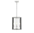 Champlin 4-Light Pendant in Navy with Polished Nickel Accents