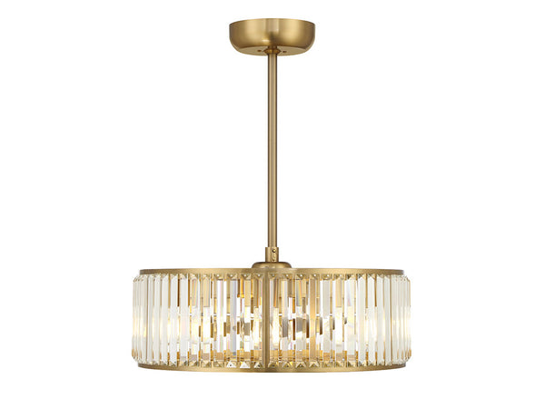Janus 6-Light Fan D'Lier in Warm Brass