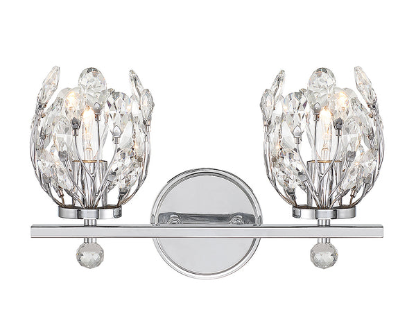 Moreno 2-Light Bathroom Vanity Light in Chrome