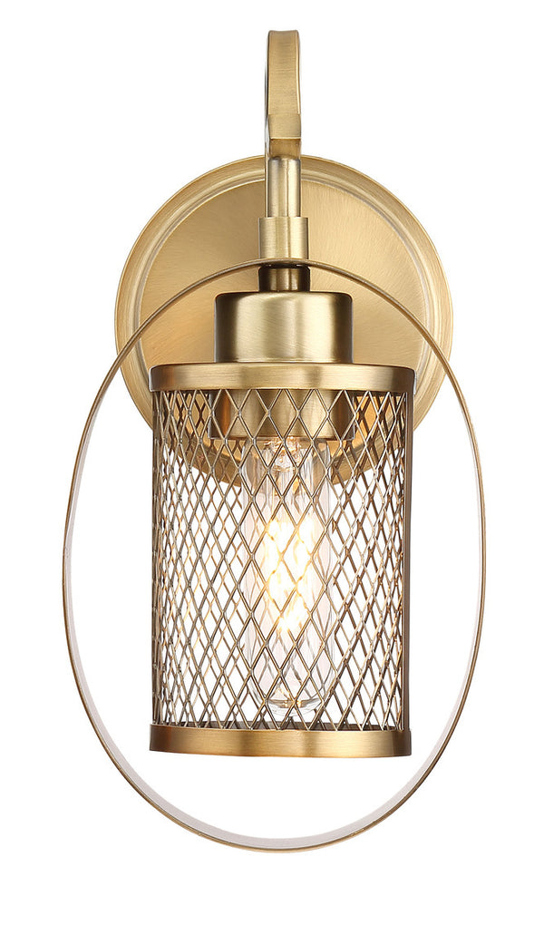1-Light Wall Sconce in Natural Brass