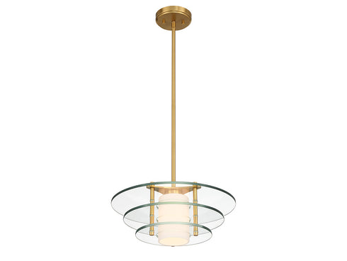 Newell 1-Light Pendant in Warm Brass
