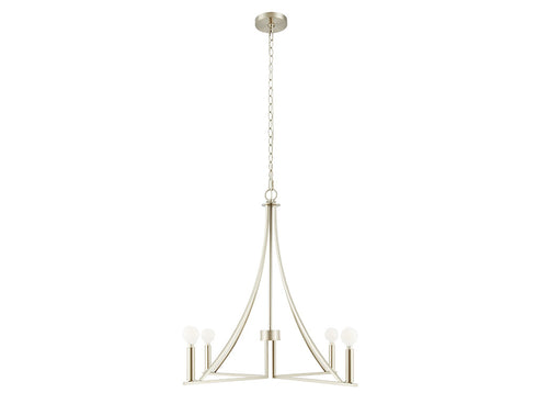 4-Light Chandelier in Brushed Nickel