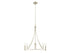4-Light Chandelier in Brushed Nickel