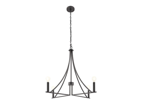 4-Light Chandelier in Brushed Nickel