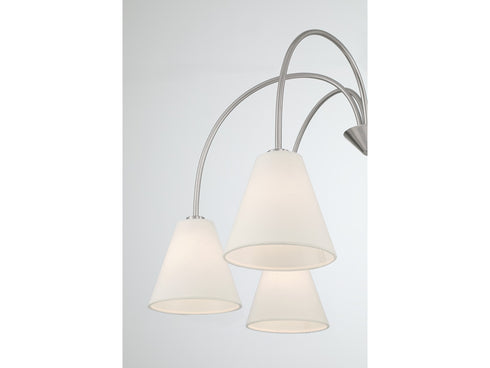 6-Light Chandelier in Matte Black