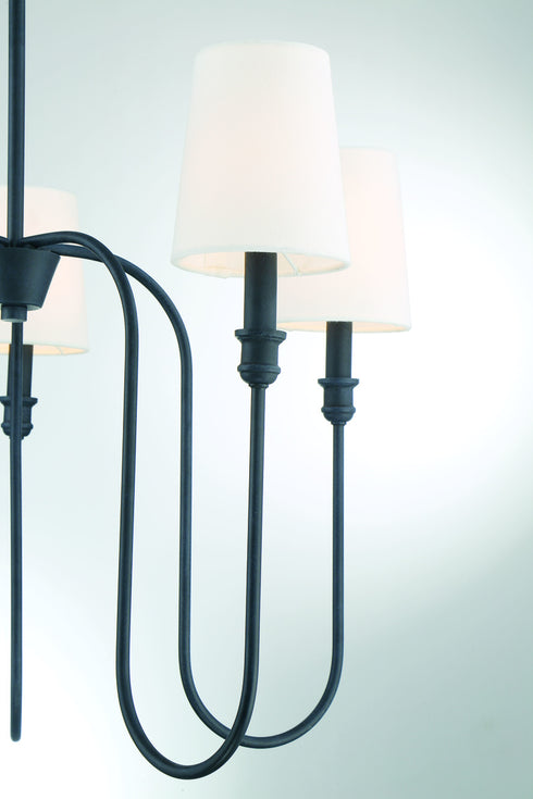 5-Light Chandelier in Aged Iron
