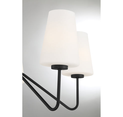 5-Light Chandelier in Matte Black