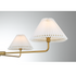 4-Light Chandelier in Natural Brass