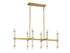 Kingsburg 12-Light Linear Chandelier in Matte Black