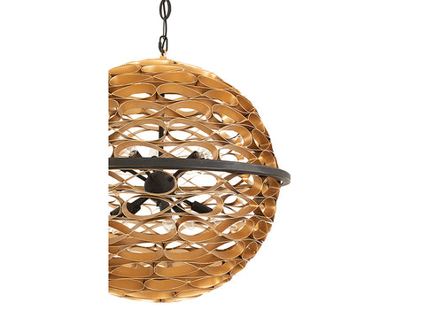 Ventura 10-Light Pendant in Matte Black and Gold
