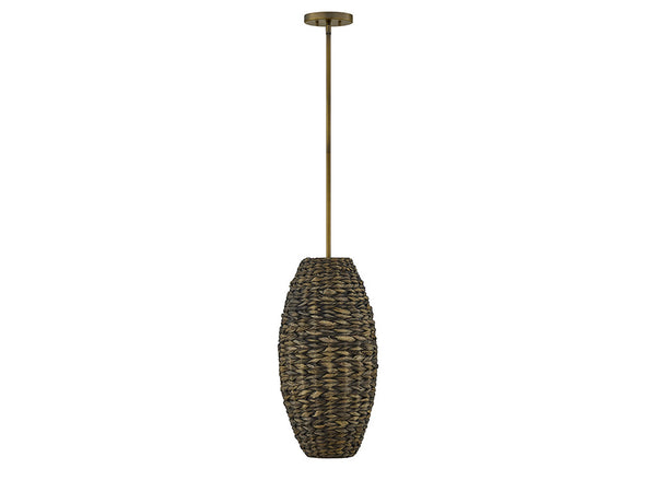Tierra Brisa 1-Light Pendant in Riviera Brass by Breegan Jane