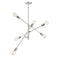 6-Light Chandelier in Polished Nickel