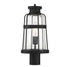 Quinton 1-Light Outdoor Post Lantern in Matte Black