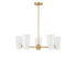 5-Light Chandelier in Natural Brass