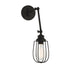 1-Light Adjustable Wall Sconce in Matte Black