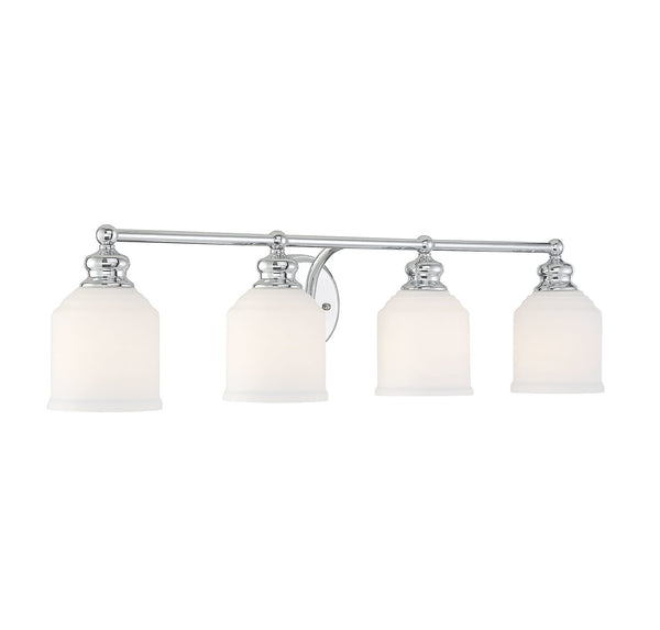 Melrose 4-Light Bathroom Vanity Light in Polished Chrome