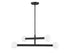 4-Light Chandelier in Matte Black