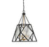 Capella 4-Light Pendant in English Bronze and Warm Brass