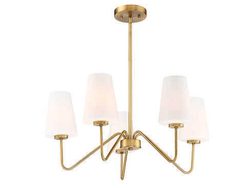 5-Light Chandelier in Matte Black