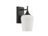 Octave 1-Light Wall Sconce in Matte Black