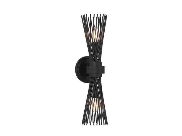 Longfellow 2-Light Wall Sconce in Matte Black