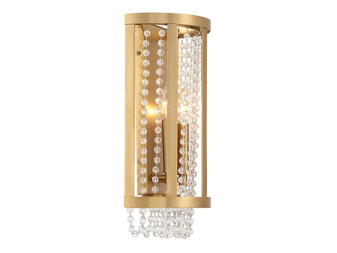 Mancini 2-Light Wall Sconce in Warm Brass
