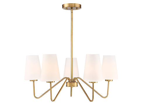 5-Light Chandelier in Matte Black