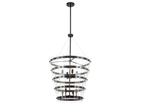 Ventari 8-Light Pendant in Matte Black