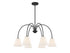 6-Light Chandelier in Matte Black