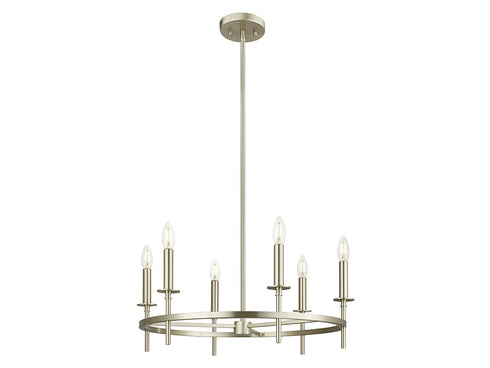 6-Light Chandelier in Brushed Nickel