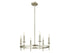 6-Light Chandelier in Brushed Nickel