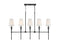 Trundle 5-Light Linear Chandelier in Matte Black