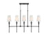 Trundle 5-Light Linear Chandelier in Matte Black